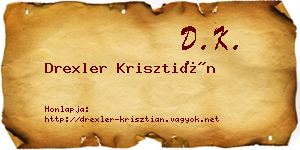 Drexler Krisztián névjegykártya